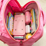 Mochila con ruedas rosa con coronas de 40 × 30 × 13 cm – diseño de coronas