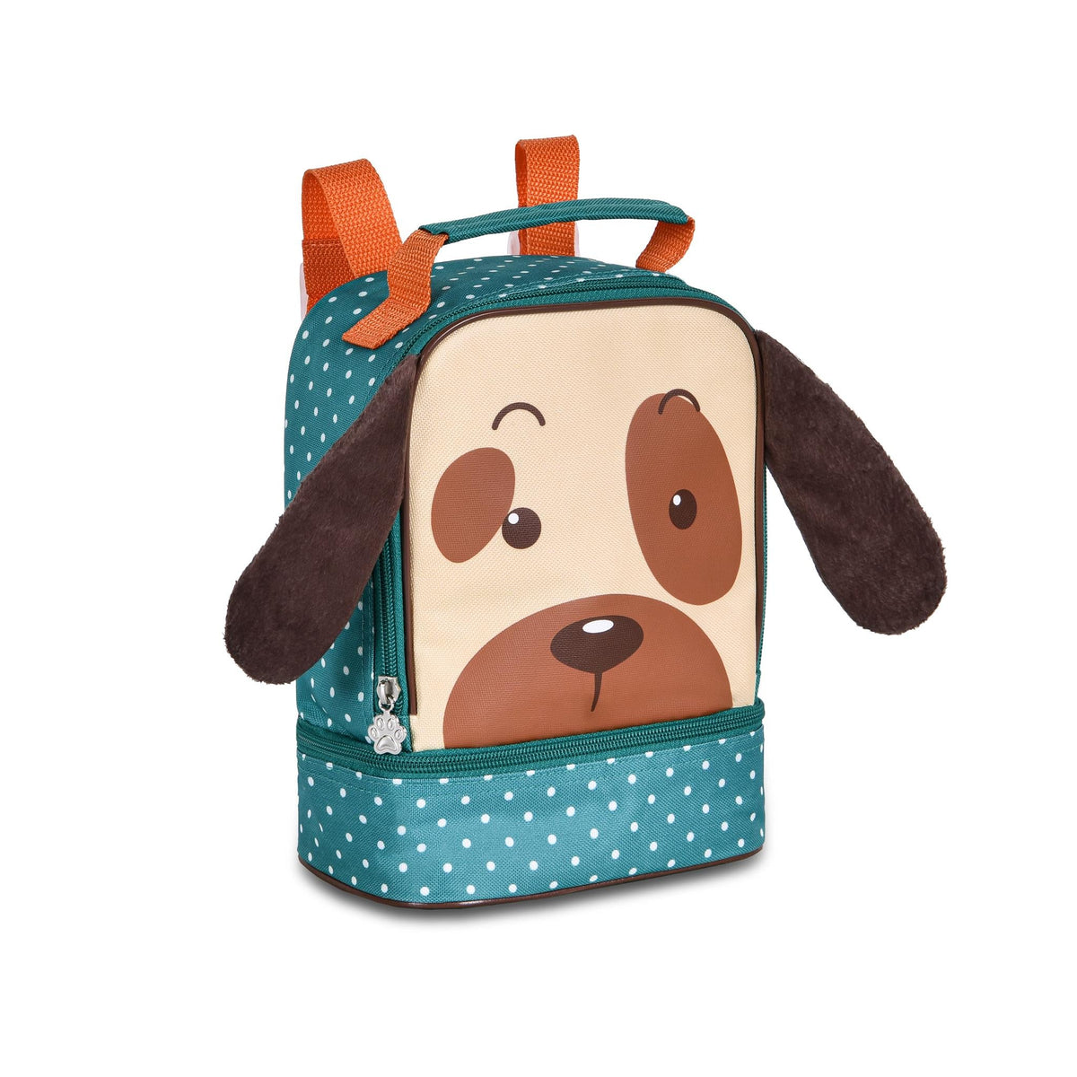 Fiambrera térmica infantil Perrito marrón y verde – diseño de perrito
