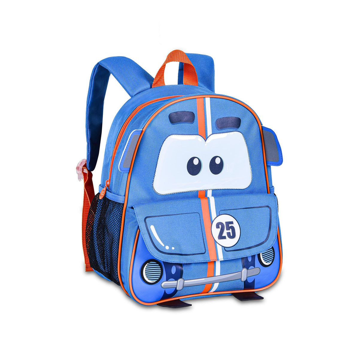 Mochila infantil con ruedas Coche de carreras azul – diseño de coches