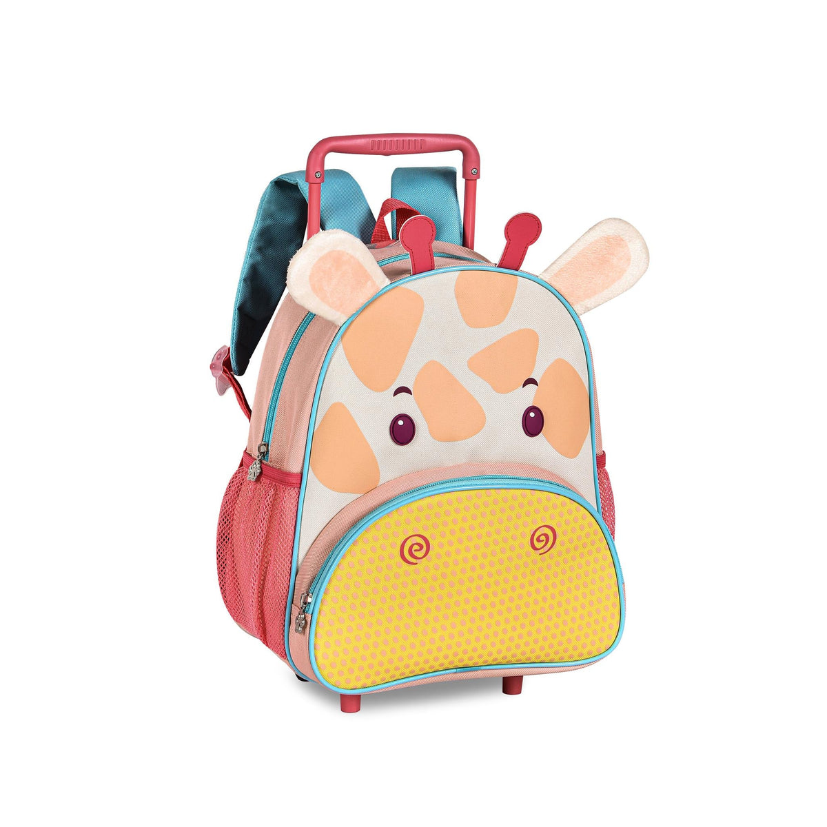 Mochila infantil con ruedas Jirafa rosa – diseño de jirafa