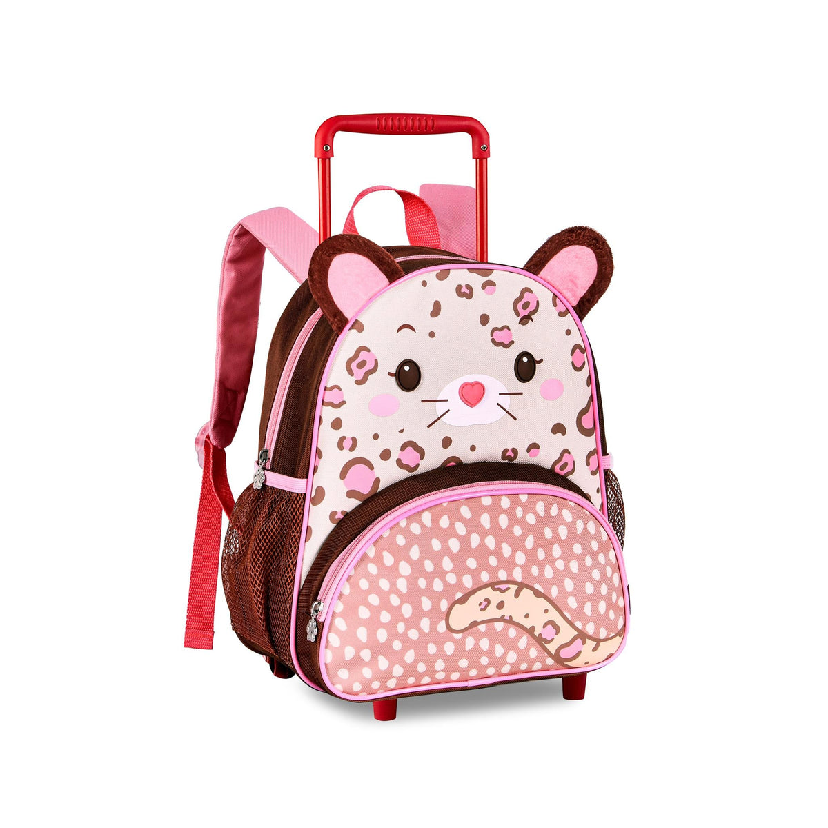 Mochila infantil con ruedas Ardilla rosa – diseño de ardilla