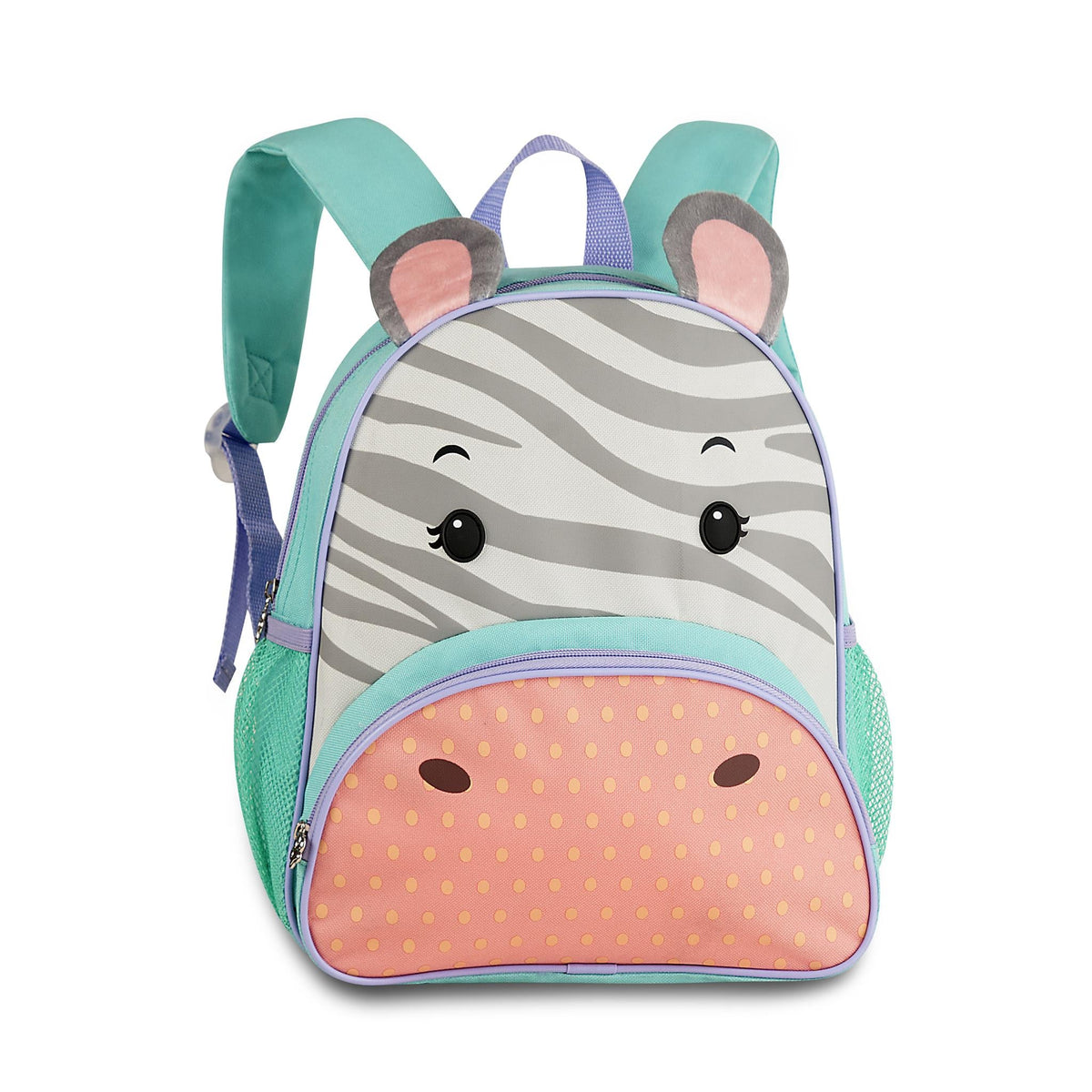 Mochila infantil Cebra rosa y turquesa – diseño de cebra