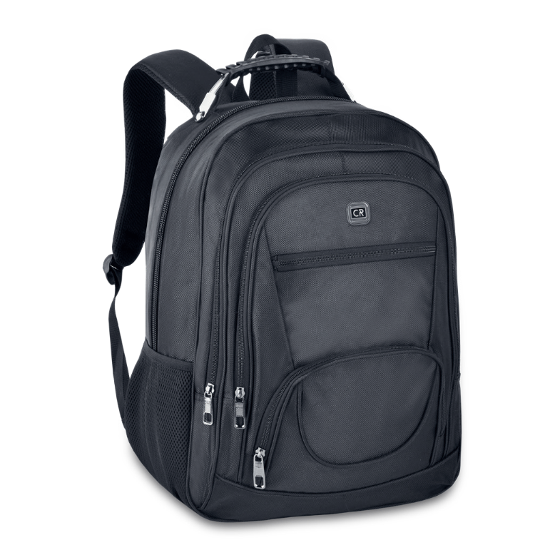 Mochila ejecutiva negra con tres compartimentos de 18 pulgadas