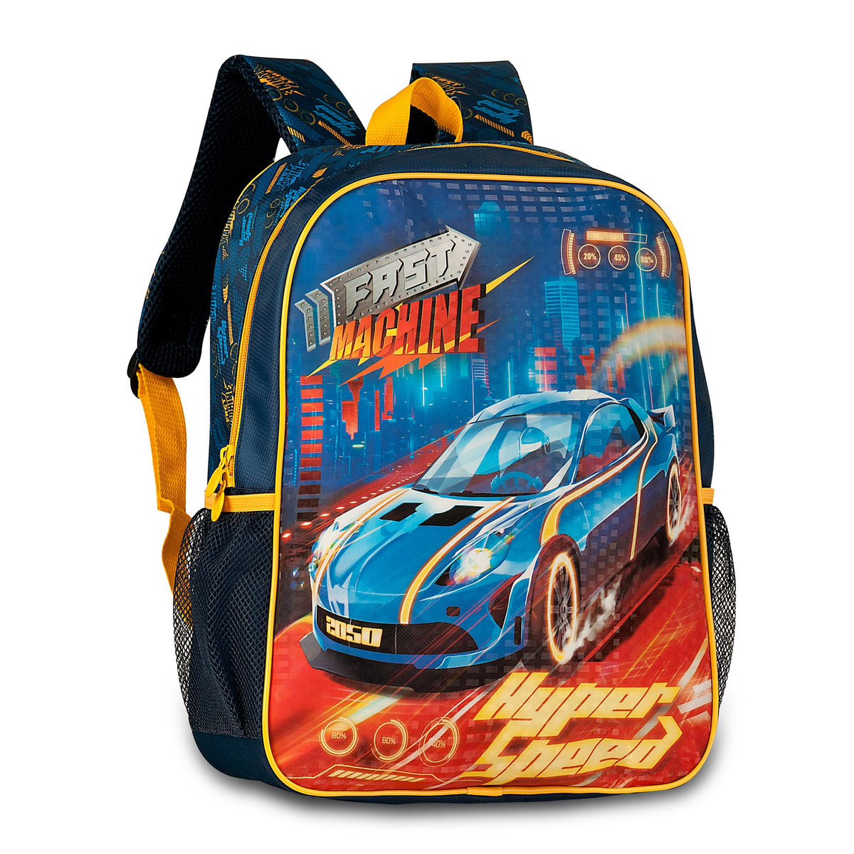 Mochila escolar negra de coches Hyper Speed
