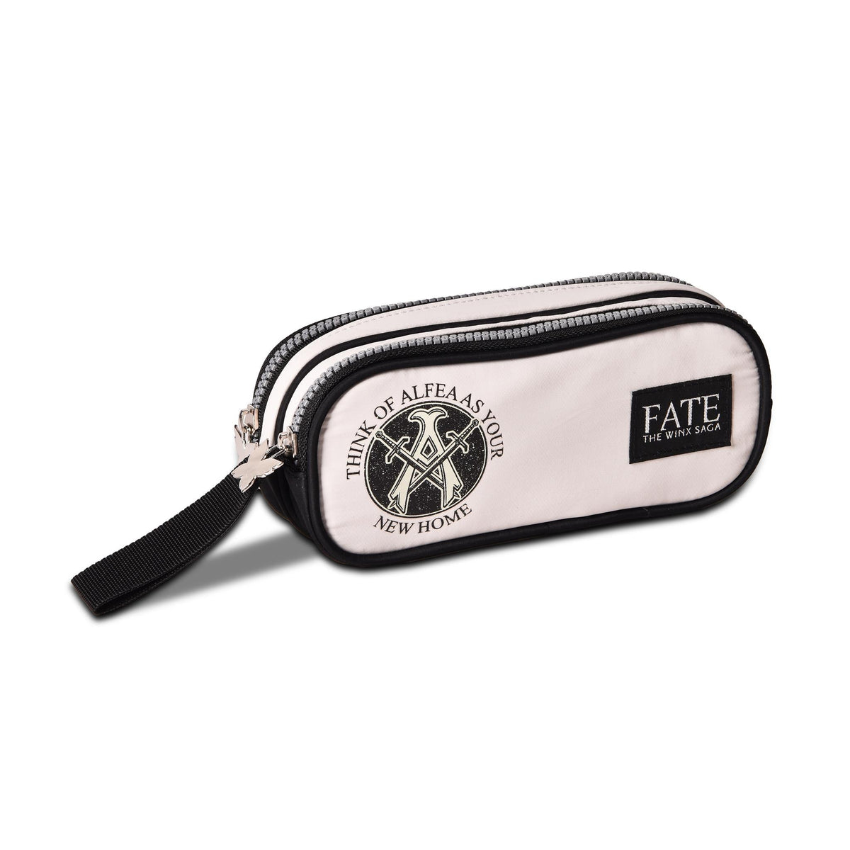 Estuche FATE blanco y negro de 21 × 6 × 9 cm