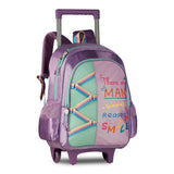 Mochila con ruedas con mensaje Smile de 16 pulgadas