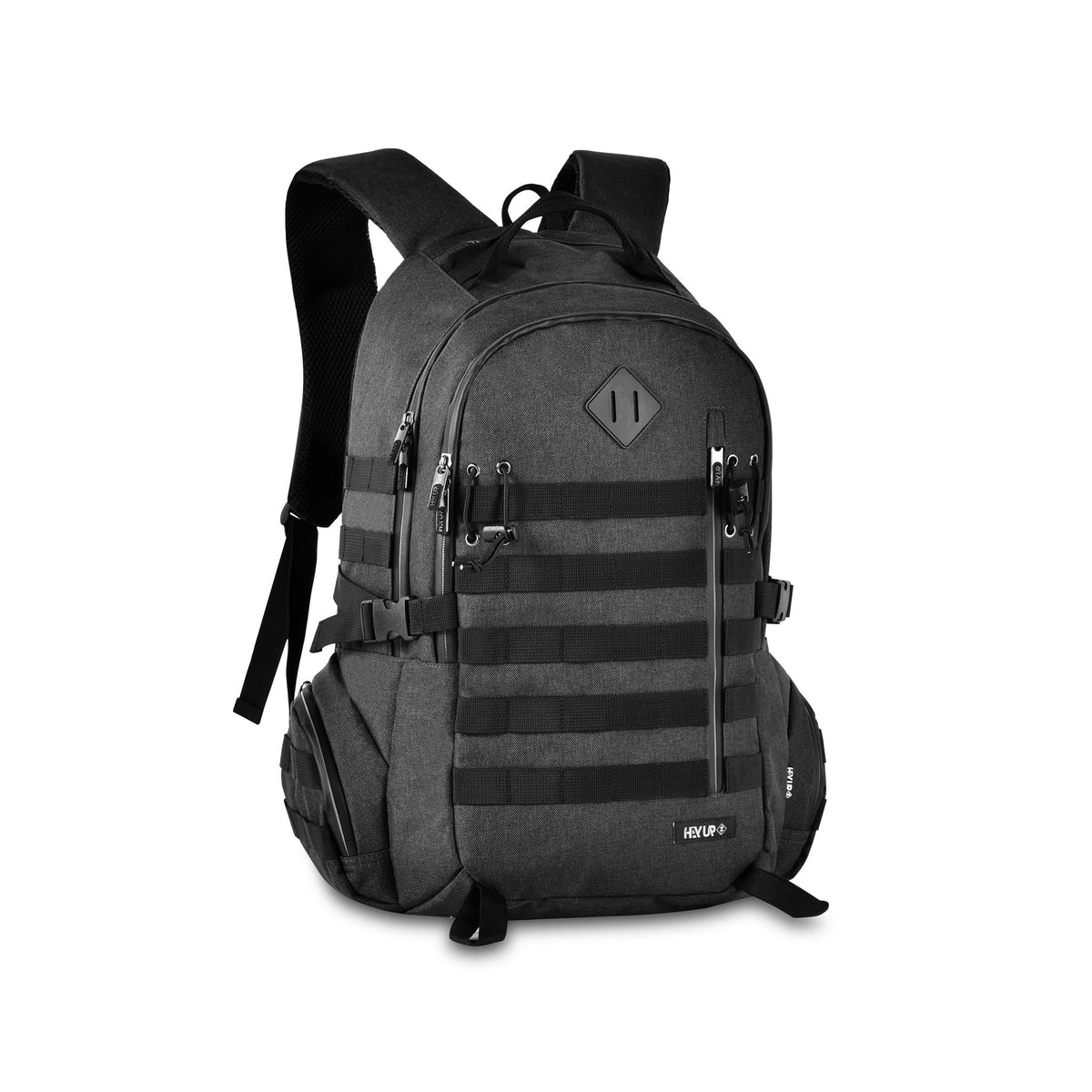 Mochila escolar HAYUP negra y turquesa con compartimento para portátil de 17 pulgadas