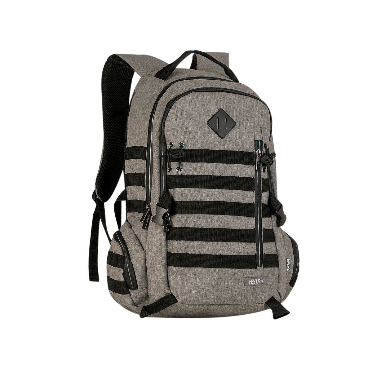 Mochila escolar HAYUP negra y turquesa con compartimento para portátil de 17 pulgadas