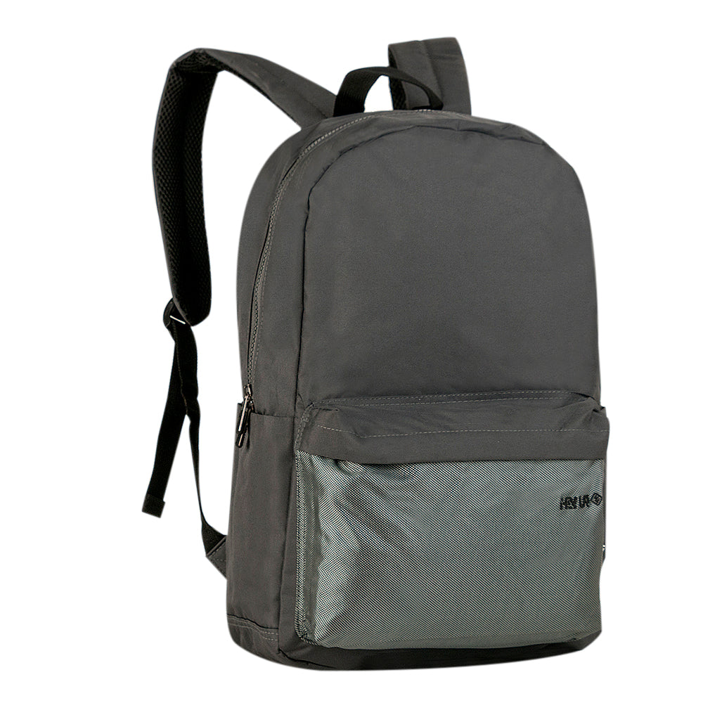 Mochila escolar HAYUP gris y negra de diseño minimalista de 17 pulgadas