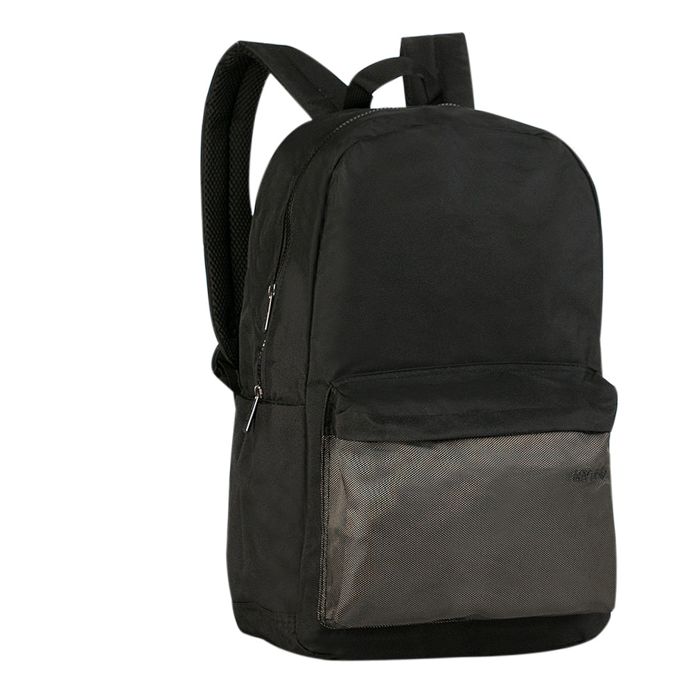 Mochila escolar HAYUP gris y negra de diseño minimalista de 17 pulgadas