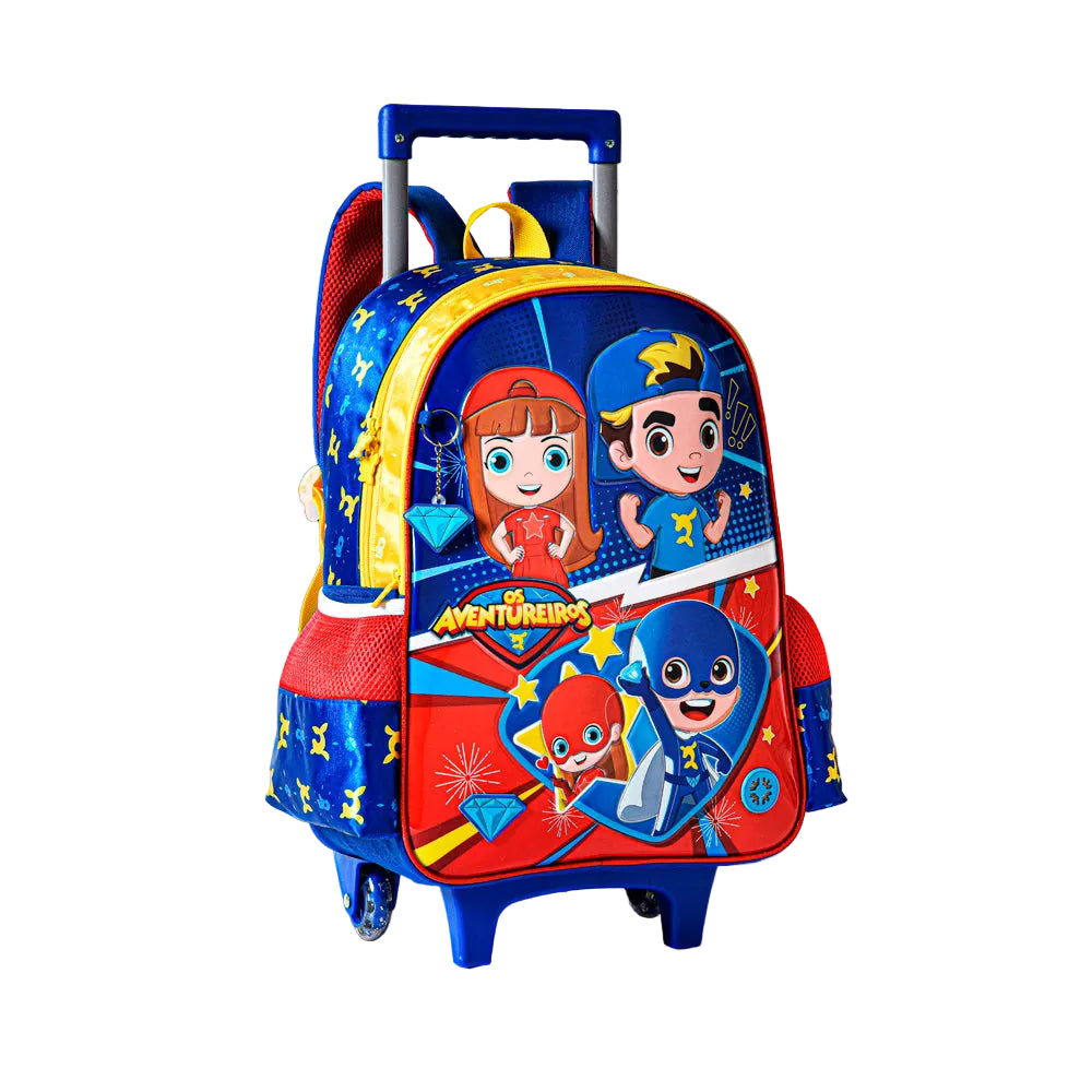 Mochila con ruedas Luccas Neto con altavoz y llavero de 16 pulgadas