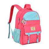 Mochila escolar Luluca en tonos pastel con bolsillo frontal