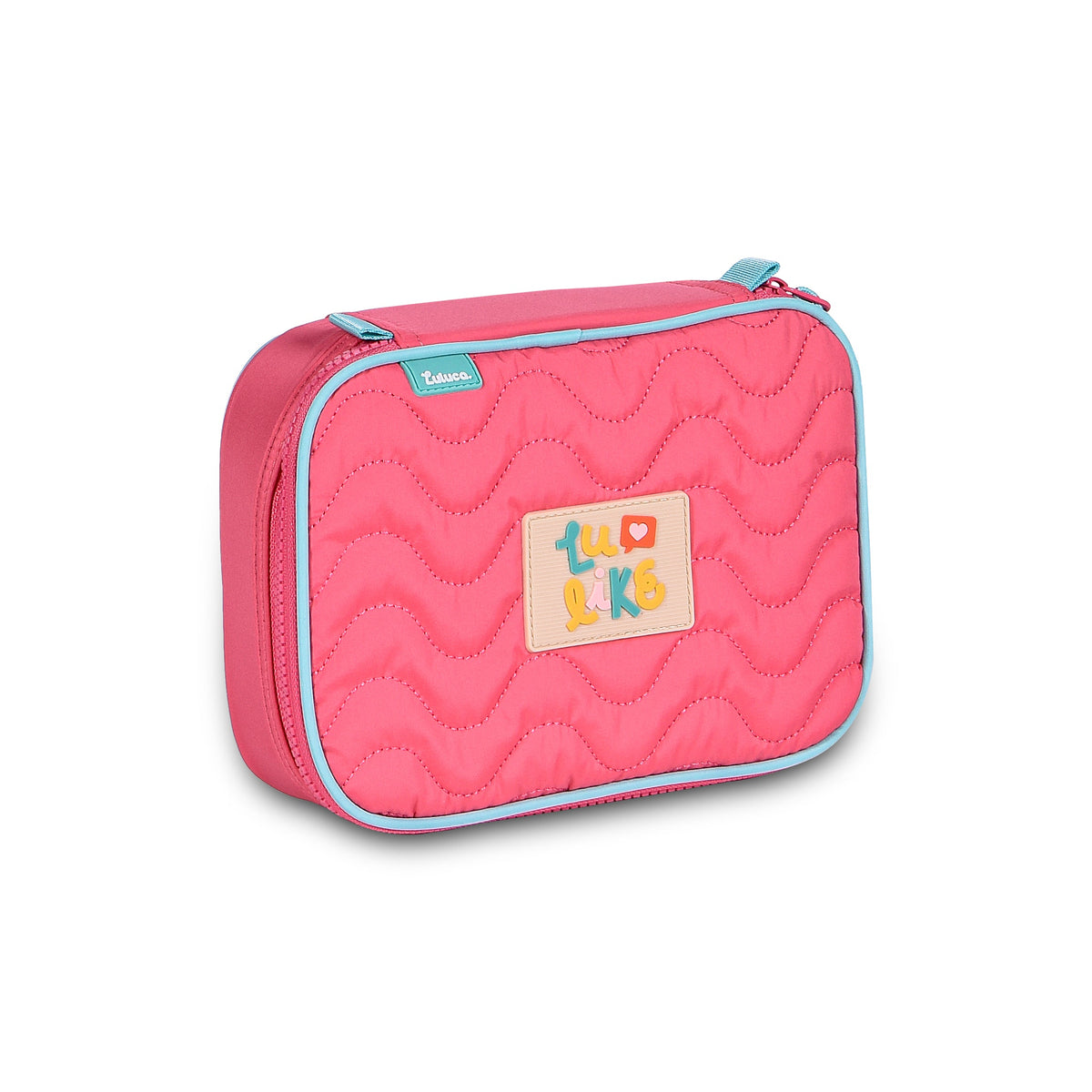 Estuche sencillo Luluca rosa y azul