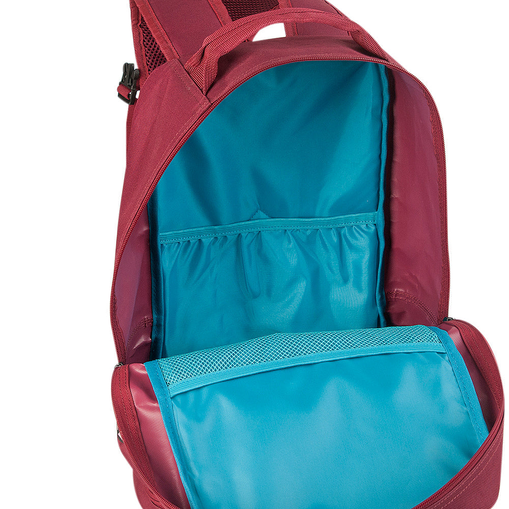 Mochila escolar HAYUP granate con bandas frontales de 17 pulgadas