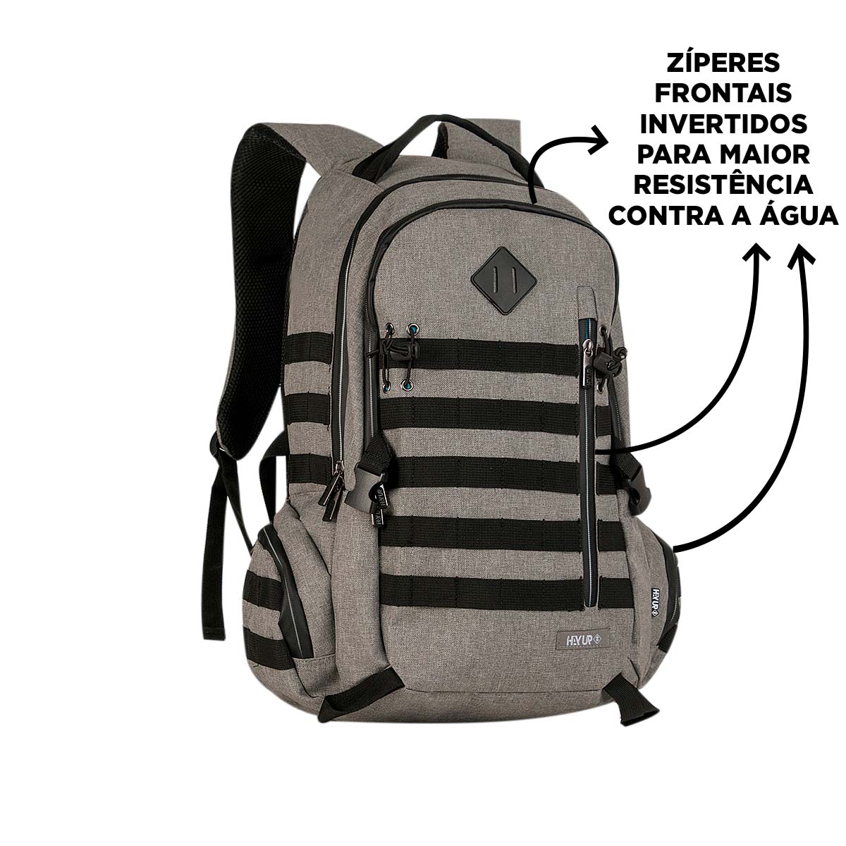 Mochila escolar HAYUP negra y turquesa con compartimento para portátil de 17 pulgadas