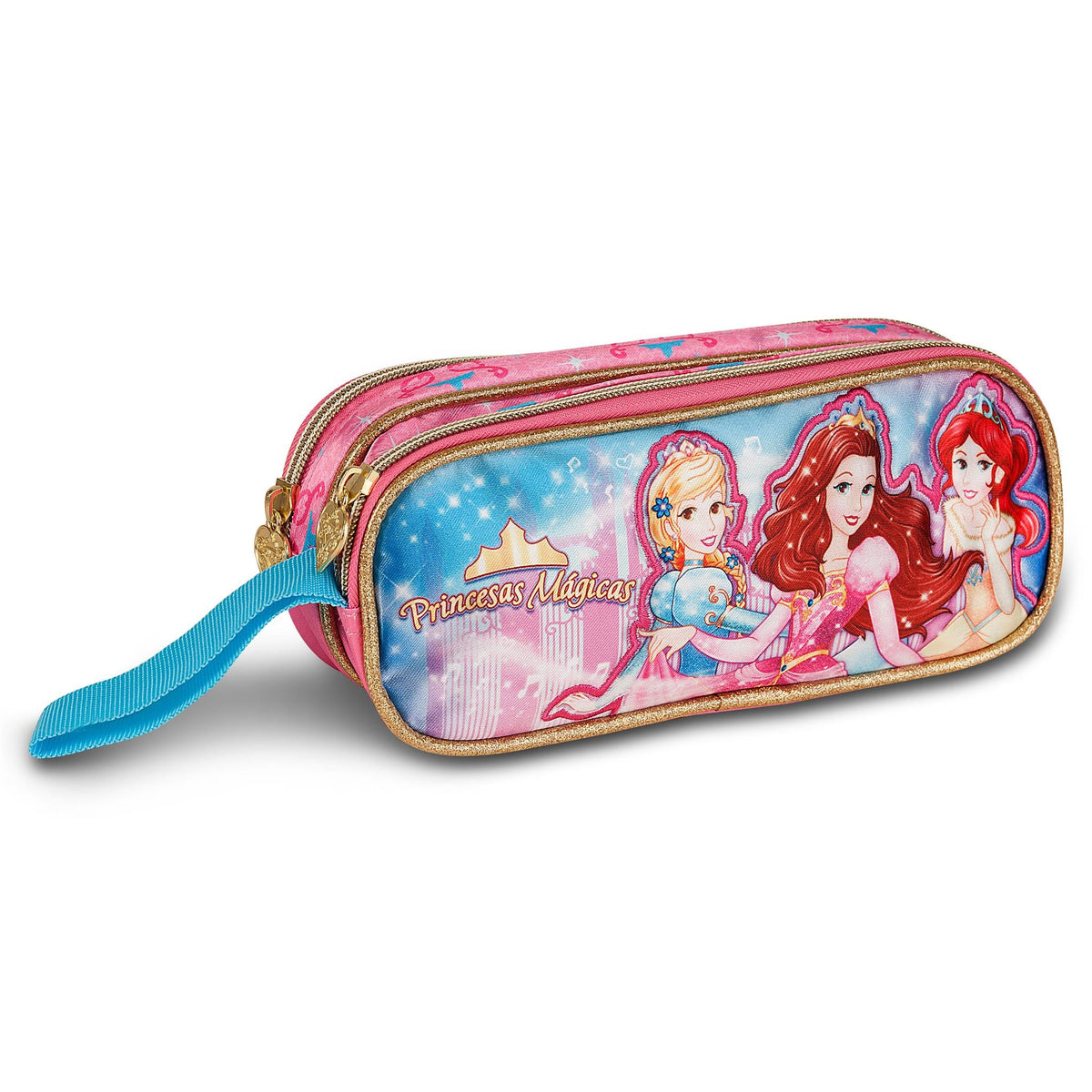 Set escolar Princesas de 16 pulgadas con mochila con ruedas, fiambrera y estuche