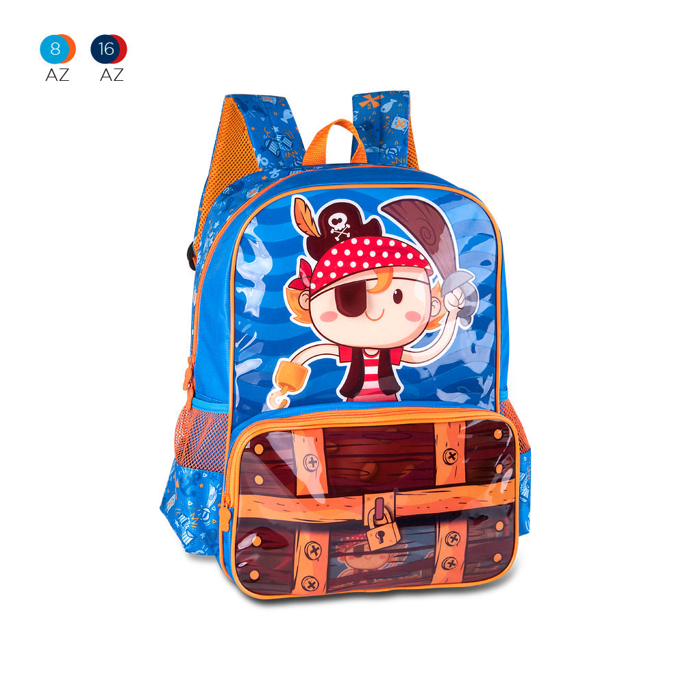 Mochila escolar Pirata de 16 pulgadas