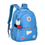Mochila escolar Rebecca Bonbon con corazones y pompones