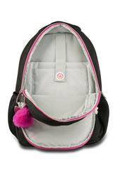 Mochila escolar Rebecca Bonbon con corazones y pompones