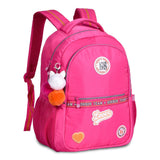 Mochila escolar Rebecca Bonbon con corazones y pompones