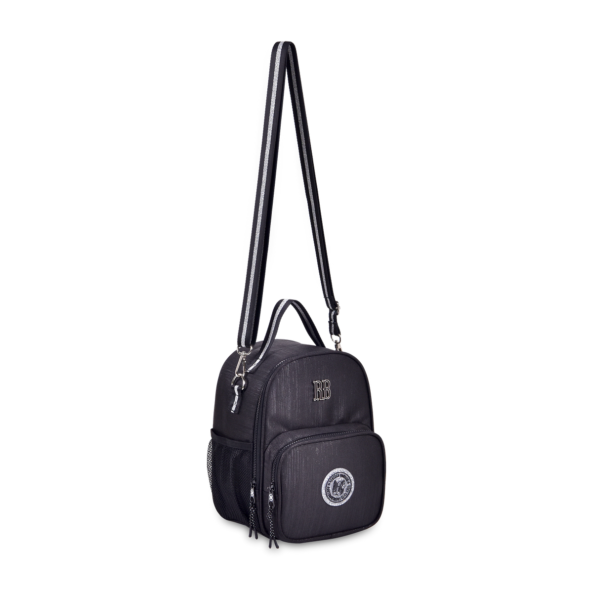 Fiambrera Rebecca Bonbon negra con correas tipo mochila