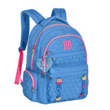 Mochila escolar Rebecca Bonbon acolchada con apliques de 17 pulgadas