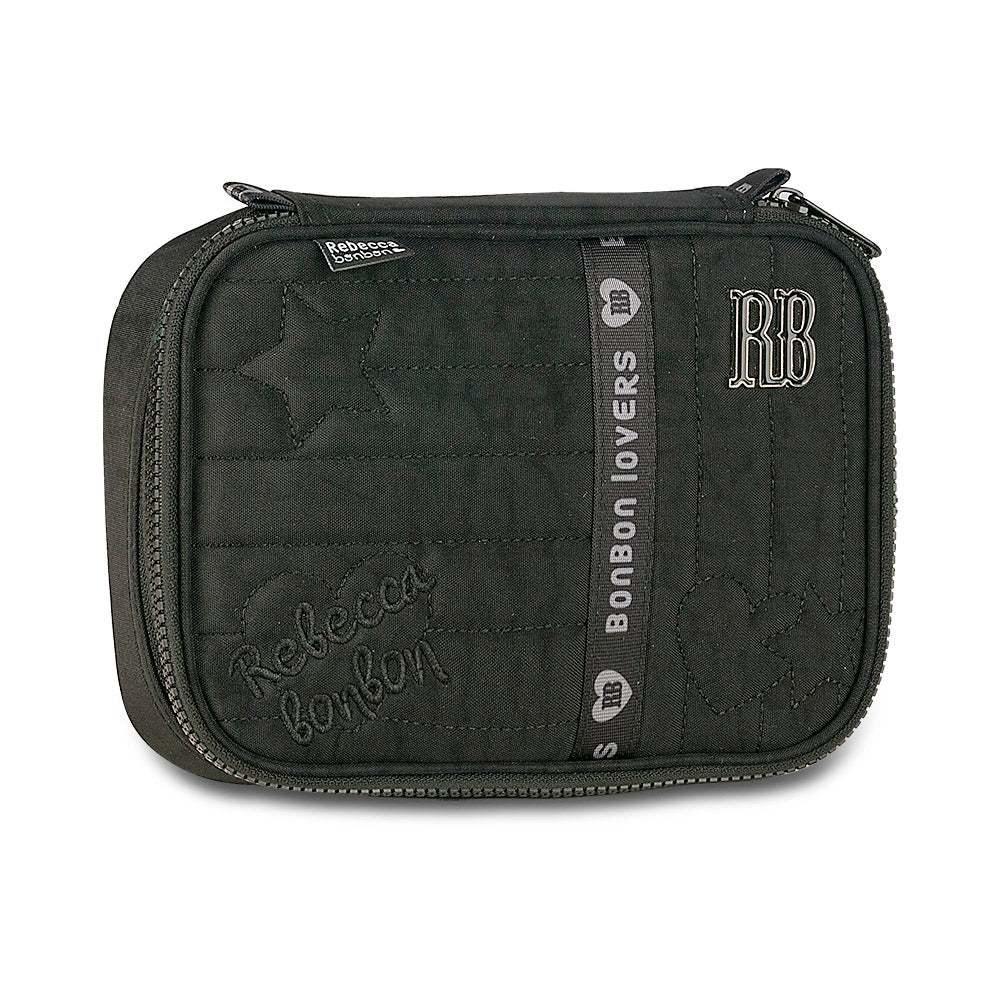 Estuche Rebecca Bonbon acolchado con logotipo vertical