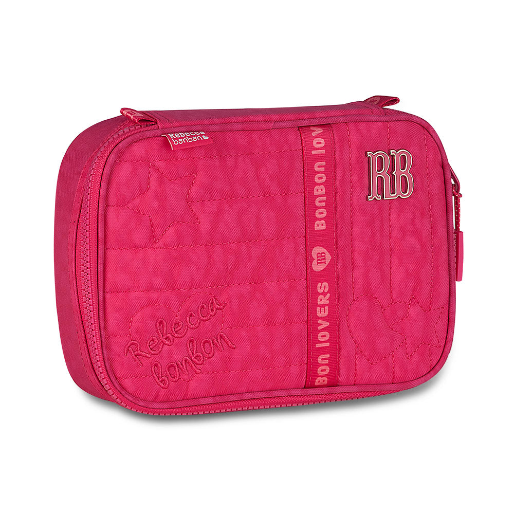 Estuche Rebecca Bonbon acolchado con logotipo vertical