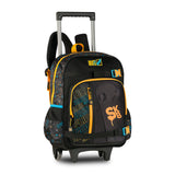 Mochila con ruedas Gaming negra y naranja de 16 pulgadas