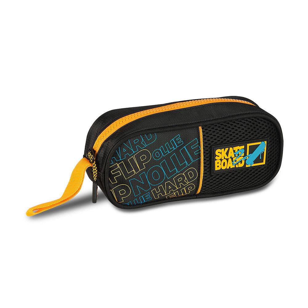 Estuche Gaming negro y naranja