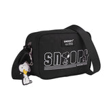 Bandolera Snoopy rectangular con logotipo y llavero