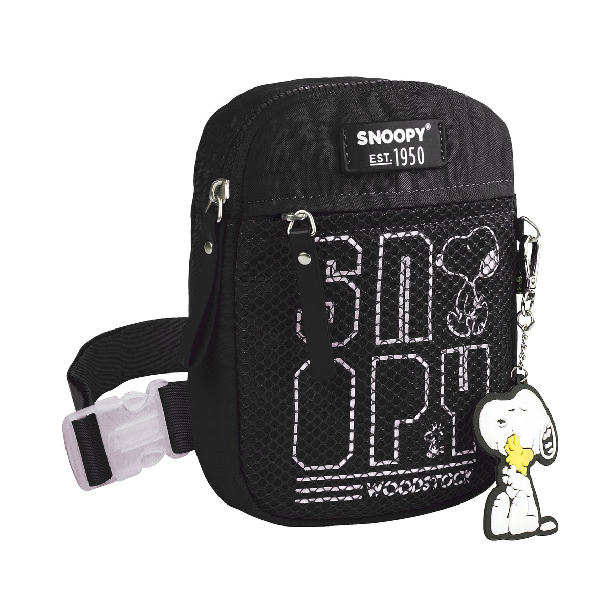 Bandolera pequeña Snoopy azul