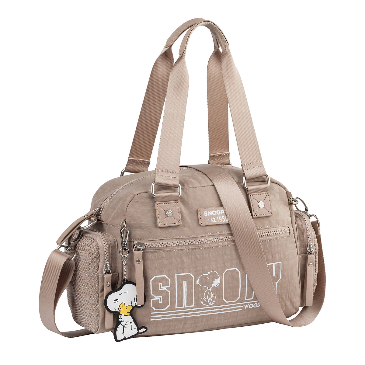 Bolsa de viaje Snoopy con bolsillos exteriores