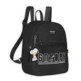 Mochila escolar Snoopy con logotipo frontal y llavero