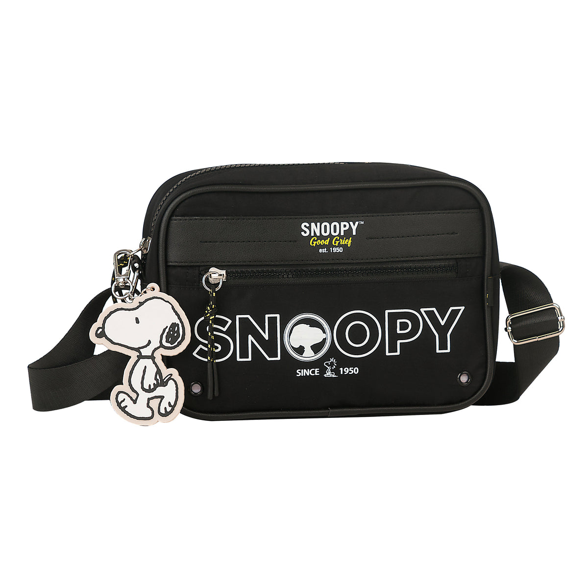 Bandolera pequeña Snoopy con cremallera frontal