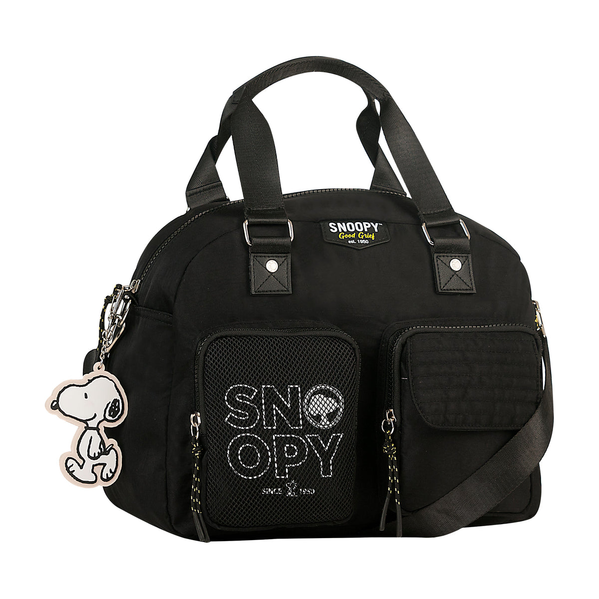 Bolsa de viaje grande Snoopy negra