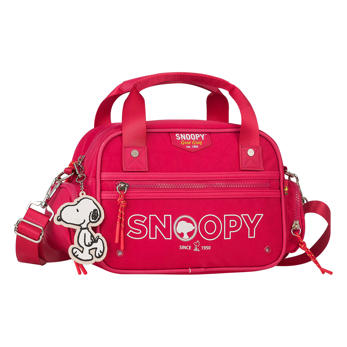 Bolsa de viaje mediana Snoopy negra