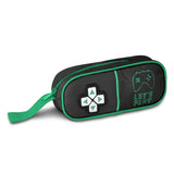 Estuche sencillo negro y verde de videojuegos